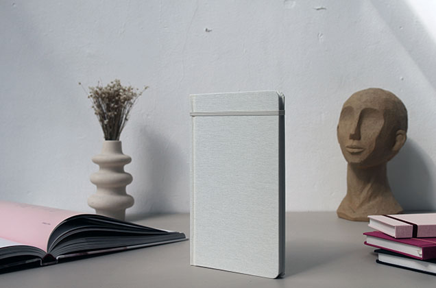 Carnet Gris Orage de la collection Toile du Marais – made in France