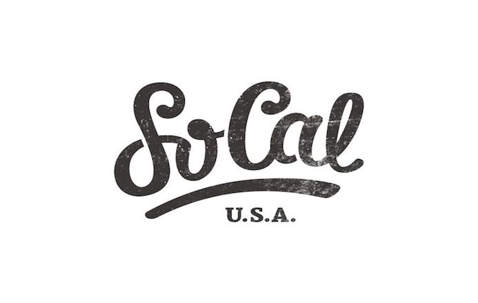 california style typographie
