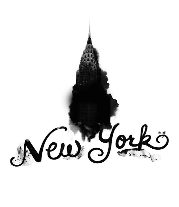 new york building calligraphy