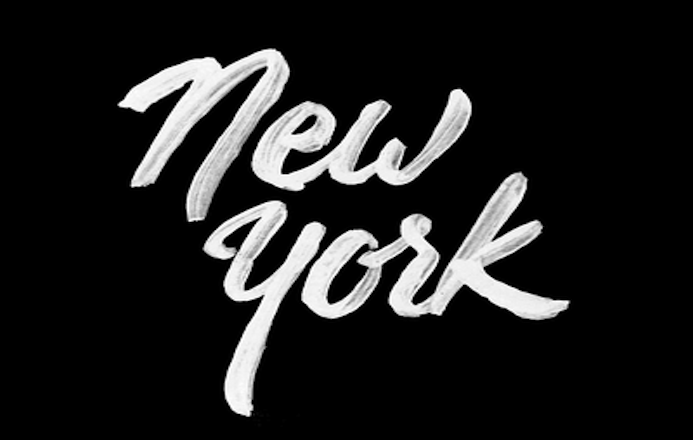 new york hand lettering