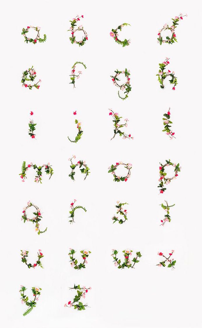 abecedaire fleuri