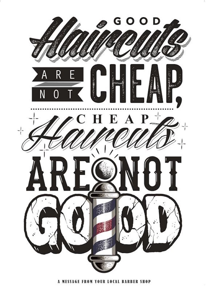 barber shop typographie