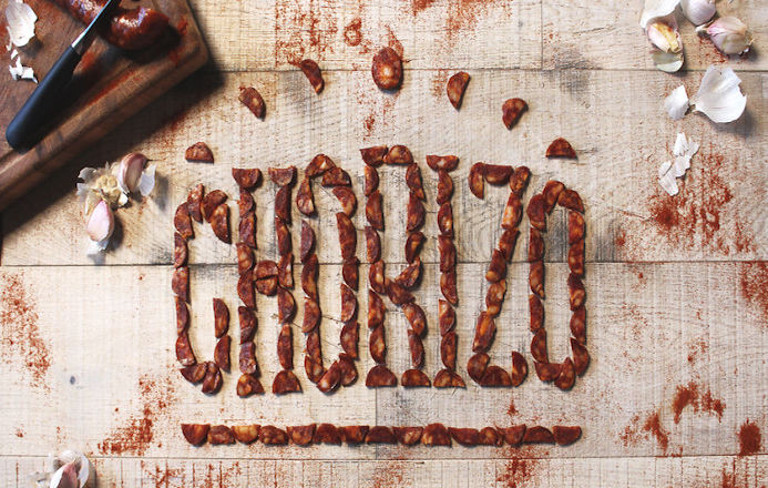 typography with food