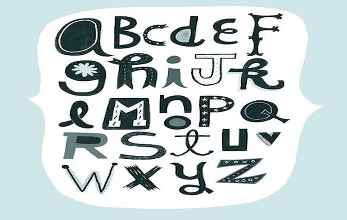 alphabet enfantin typographie