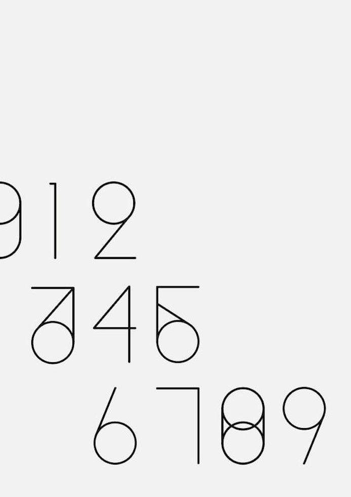typography numbers