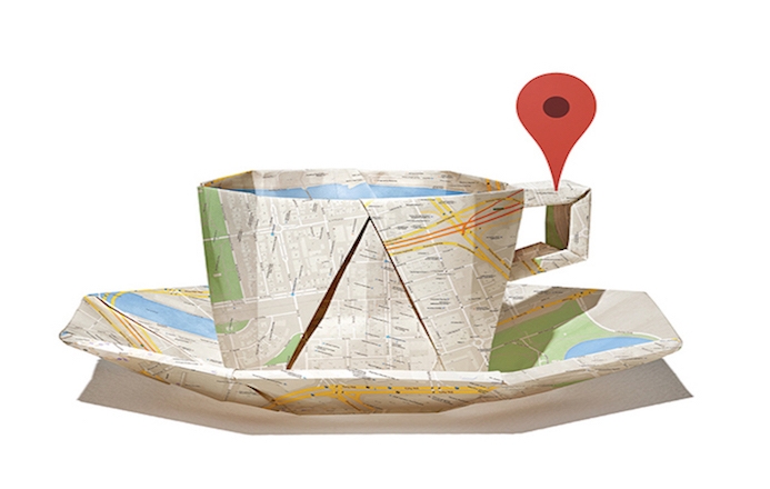 Le Papier aime les Google Maps Origami